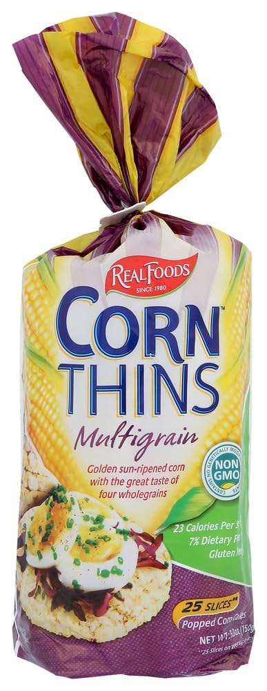 REAL FOODS CORN THINS MULTIGRAIN 150GM