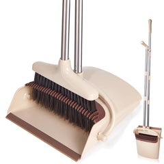 Brown Broom & Dustpan Set