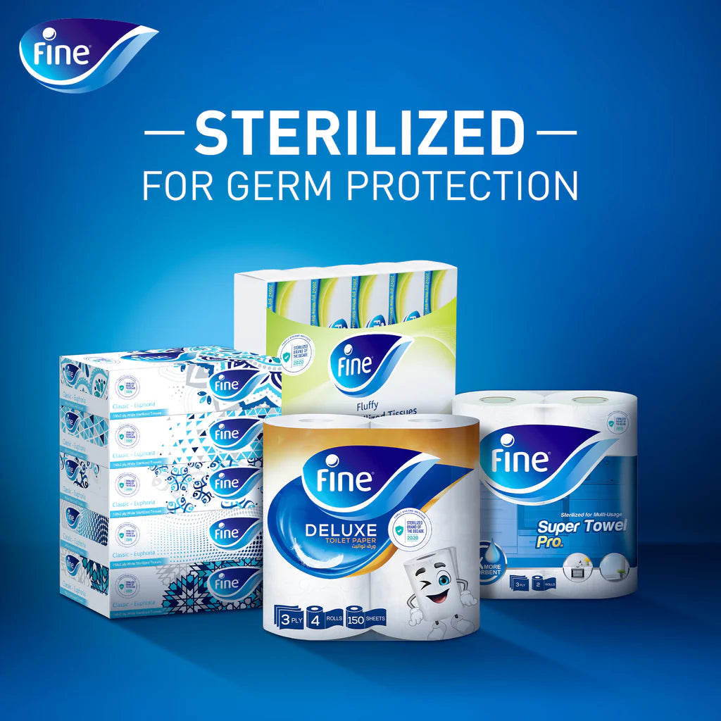 Fine Super Towel Pro Sterilized Kitchen Rolls 3ply 2x60 Tissues