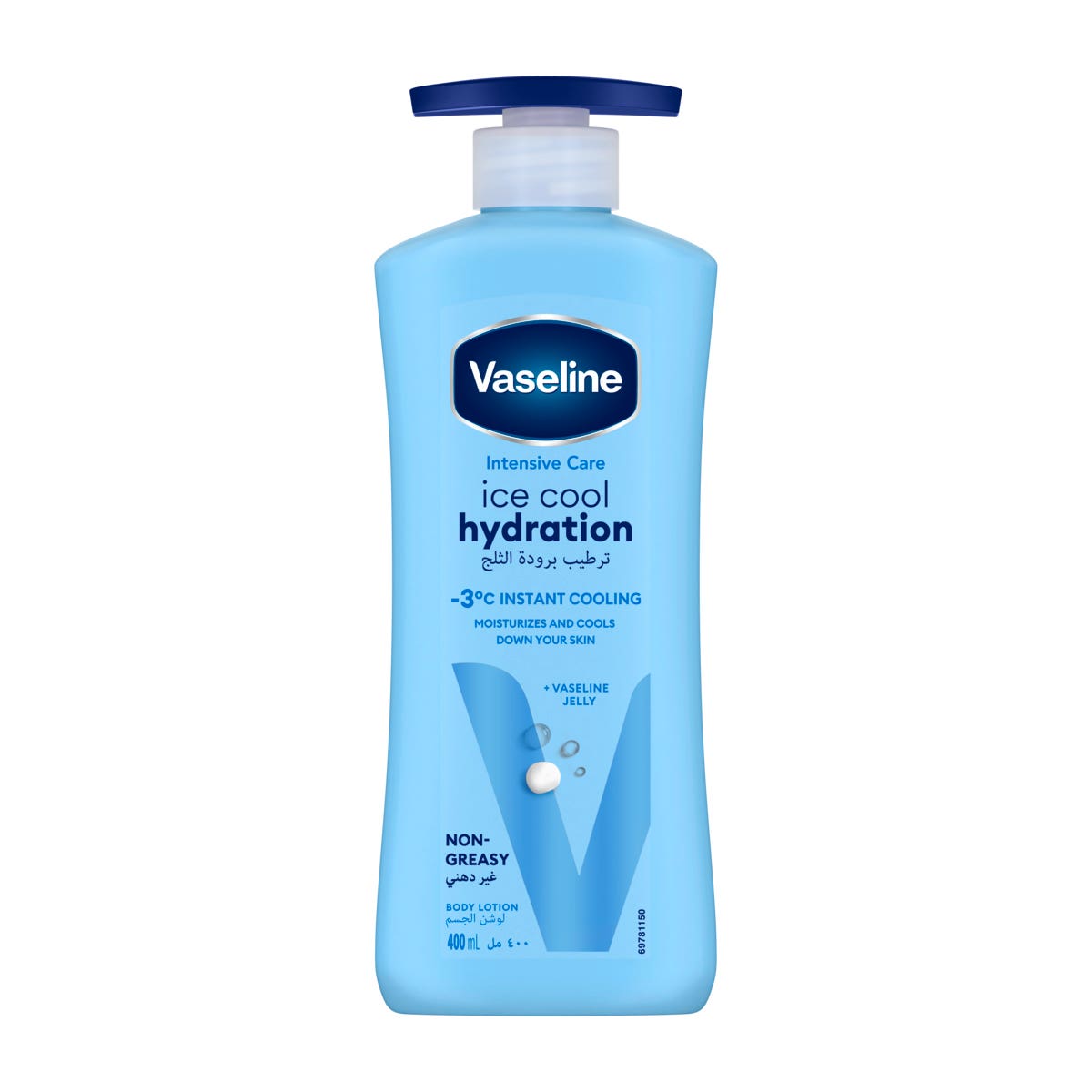 Vaseline Intensive Care Ice Cool Hydration Non-Greasy Body Lotion 400ml