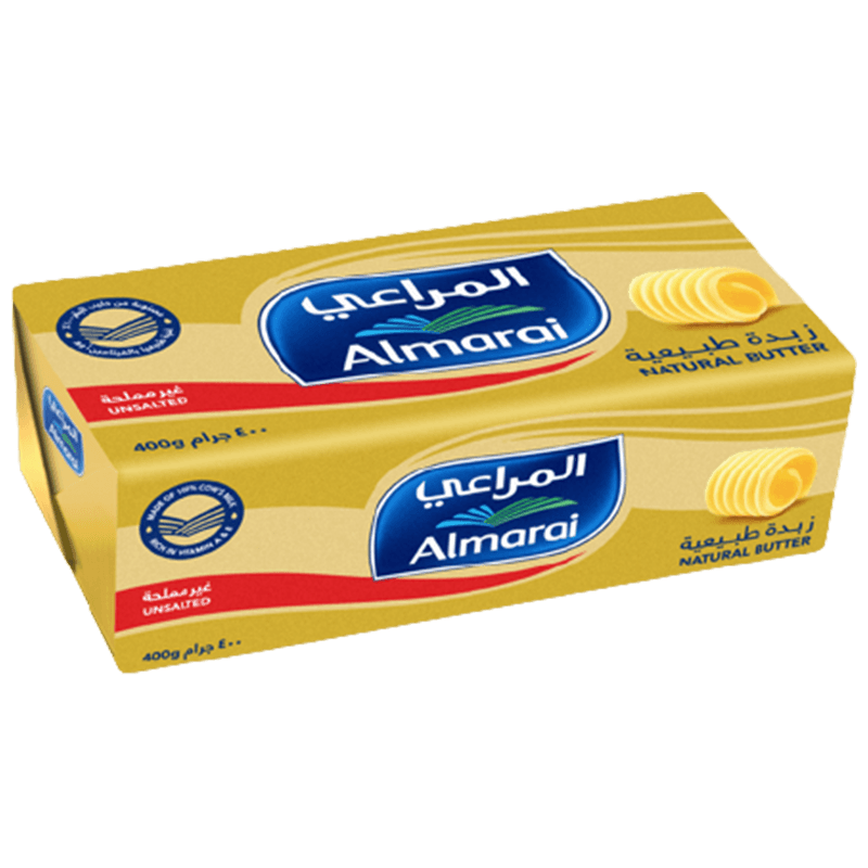 ALMARAI NATURAL BUTTER UNSALTED 400GM