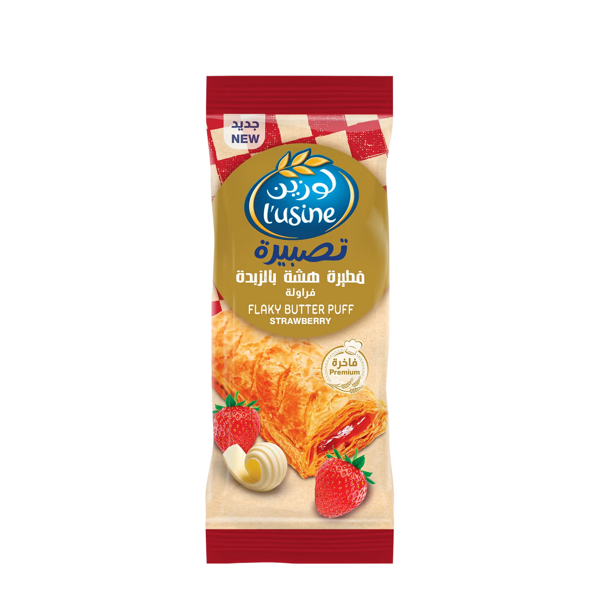 FLAKY BUTTER PUFF STRAWBERRY 80GM
