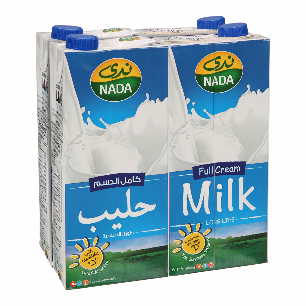 NADA LONG LIFE FULL FAT MILK 4X1LTR