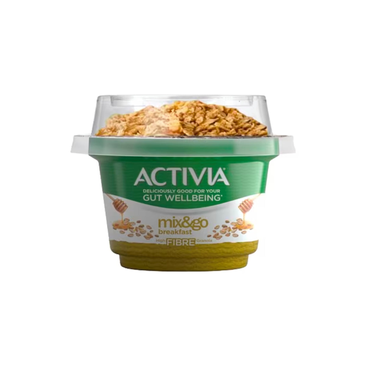 Activia Mix & Go Breakfast Plain Greek Yogurt with Oats & Honey Granola 170GR