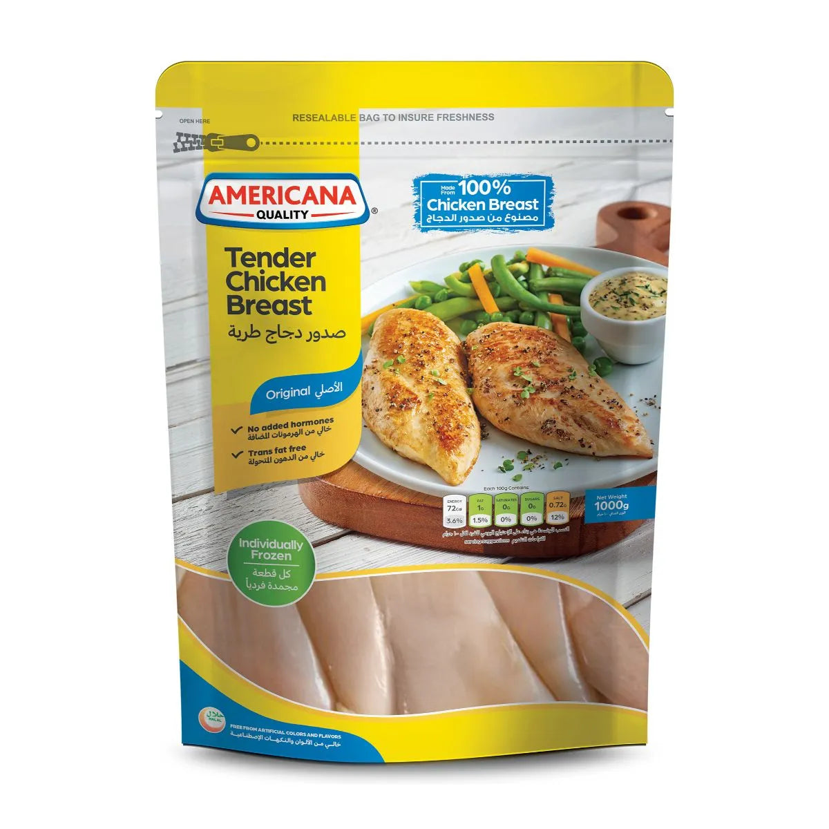 AMERICANA TENDER CHICKEN BREAST 1000GM