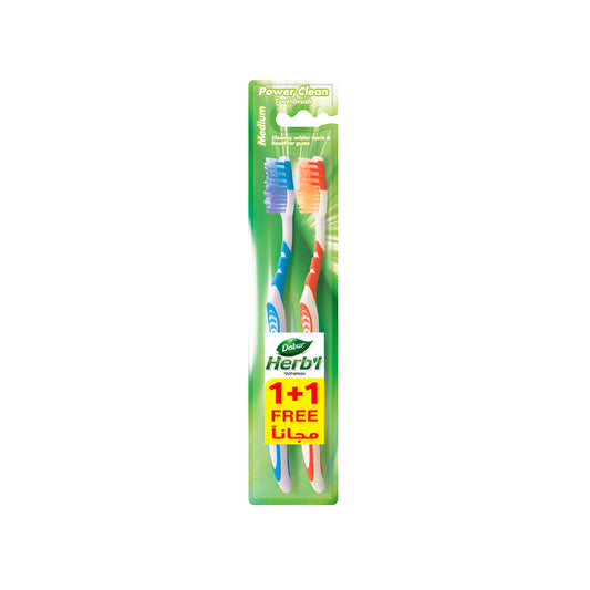 Dabur Herbal Power Clean Orange & Blue Medium 2PCS
