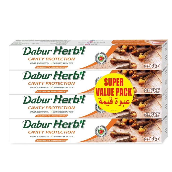 Dabur Herbal Cavity Protection Toothpaste with Clove 4X100ml