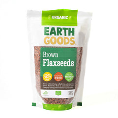 Earth Goods Organic Brown Flaxseeds - GMO free, gluten free 340 GM