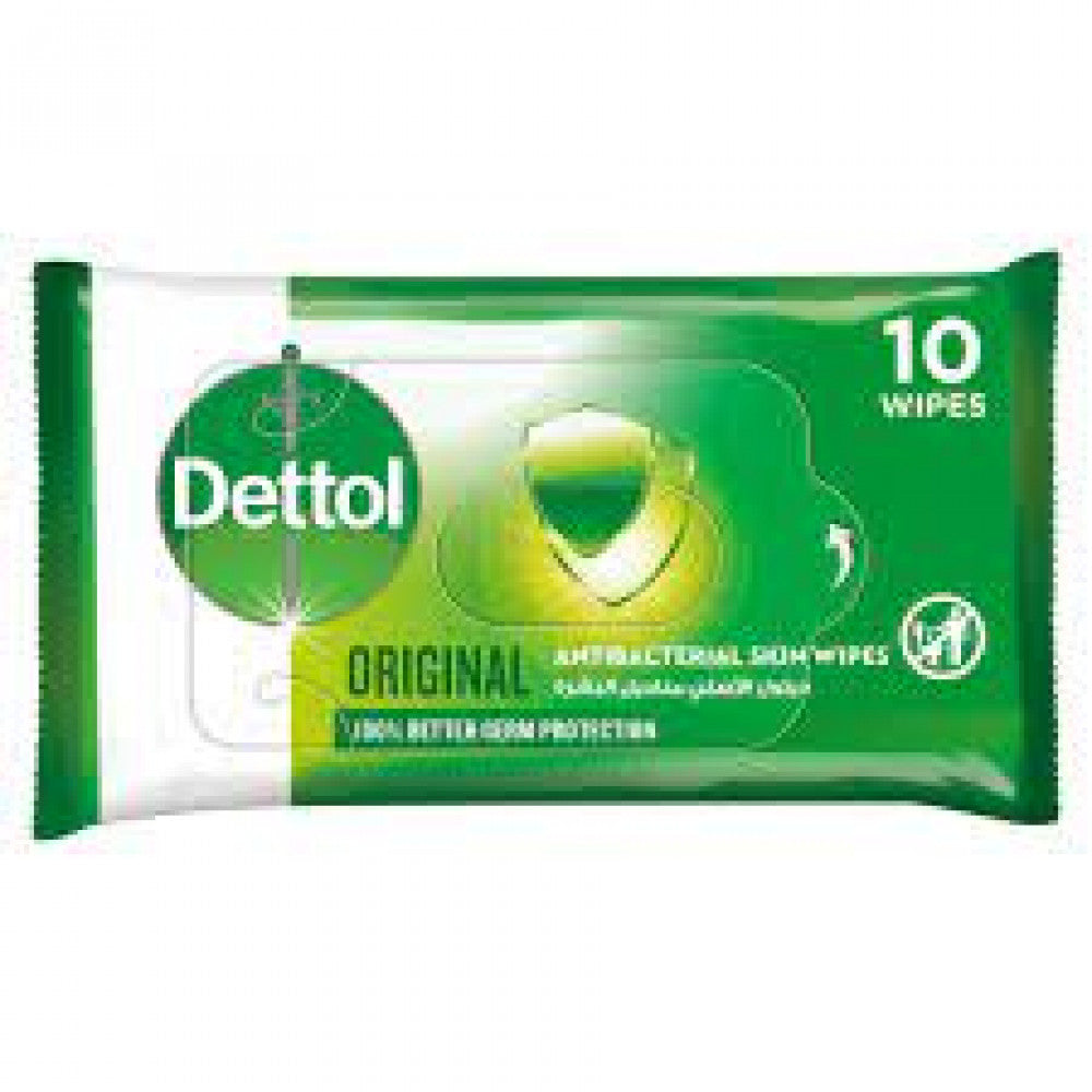 DETTOL ANTIBACTERIALS WIPES 10'S