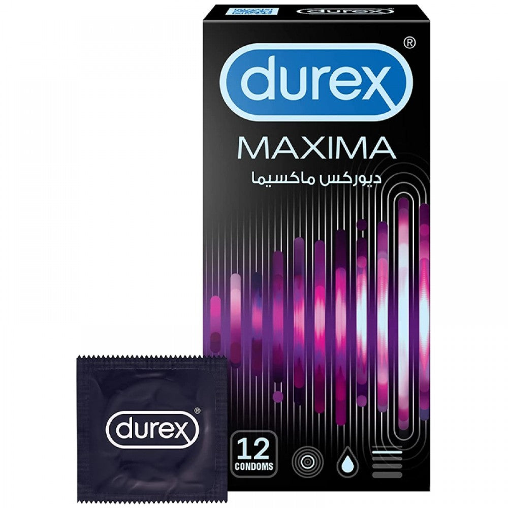 DUREX MAXIMA LUBRICATED CONDOMS 12PCS
