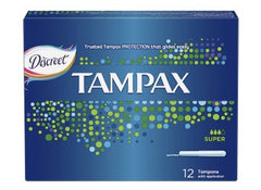 Discreet Tampax 12 Super