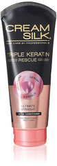 Cream Silk Triple Keratin Rescue Ultimate Straight Conditioner For Rebelliously Frizzy Hair