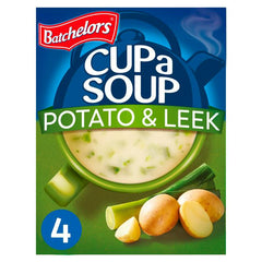 Batchelors Cup A Soup Potato & Leek (4 Sachets) - Artificial Colors Free, Preservatives Free
