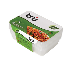 Tru 5 Microwavable Containers 500Cc