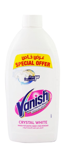 Vanish Crystal White Liquid Fabric Stain Remover 495ml