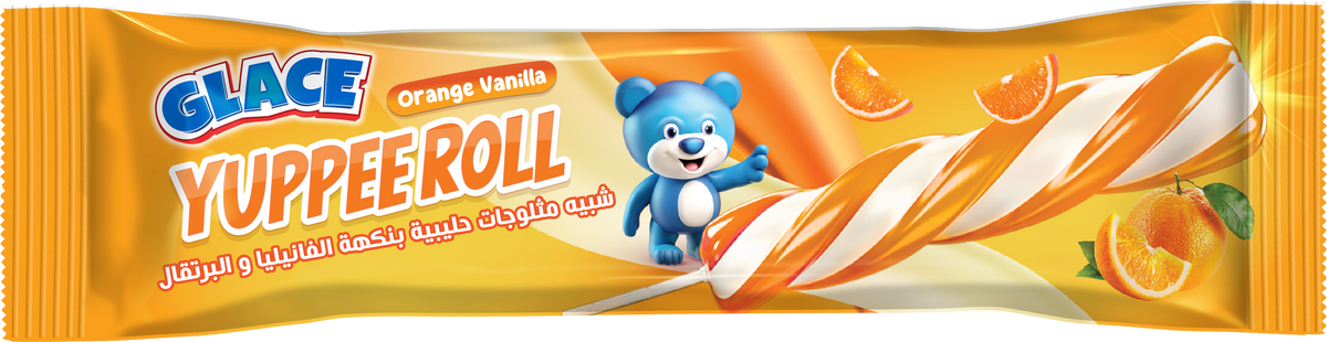 Glace Yuppee Roll Orange & Vanilla Ice Cream Stick 75ml