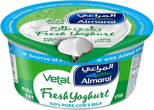 Almarai Fresh Yoghurt Added Vitamins Ff 170gm
