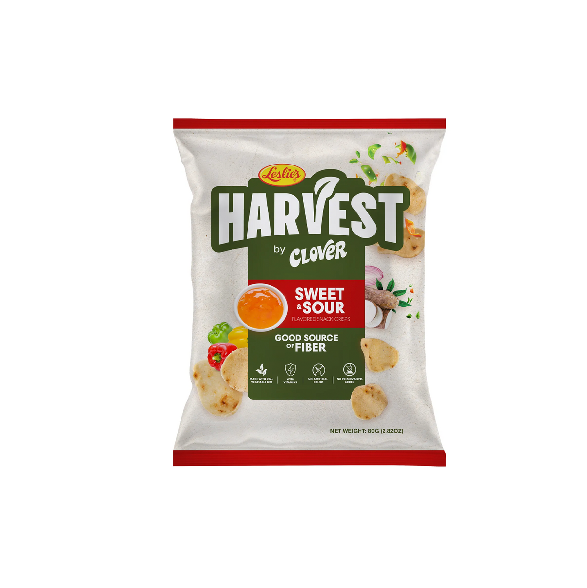 Leslies Sweet T& Sour Clover Crisps - Preservatives Free, Artificial Color Free