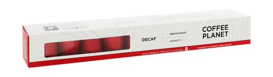 Coffee Planet Decaf Arabica Coffee Capsules Medium Roast - Intensity 46291107654812