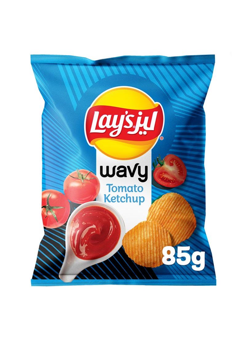 Lay's Wavy Tomato Ketchup Potato Chips 85GM