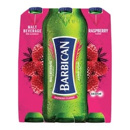 Barbican Non-Alcoholic Malt Beverage Raspberry Flavor 325Mlx6