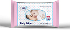 Cool & Cool Ultra Soft & Gentle Baby Wipes with Chamomile Extract & Aloe Vera Gel 72wipes