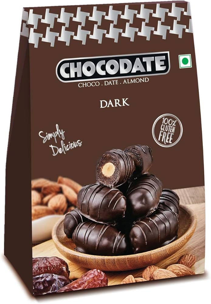 Chocodate Dark Chocolate Coated Dates Filled With Almond 100g