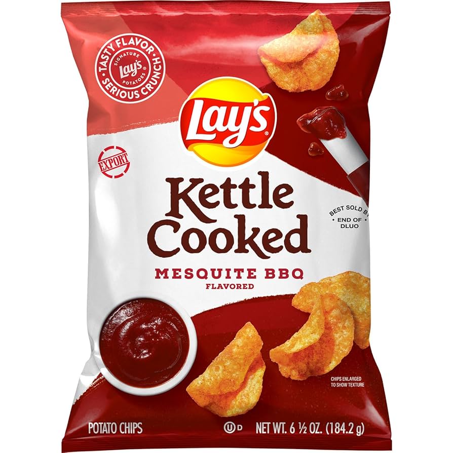 Lay's Kettle Cooked Mesquite BBQ Potato Chips 184.2gm