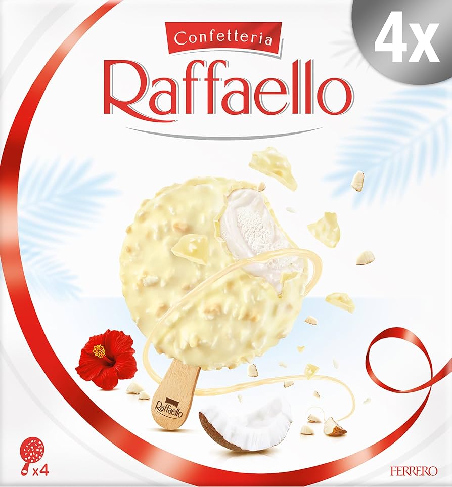 Raffaello Vanilla & Coconut Ice Cream Sticks 4X70ML