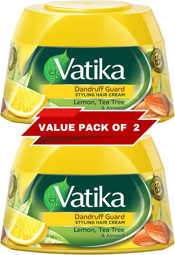 Vatika Naturals Dandruff Guard Styling Hair Cream with Lemon 140mlX2