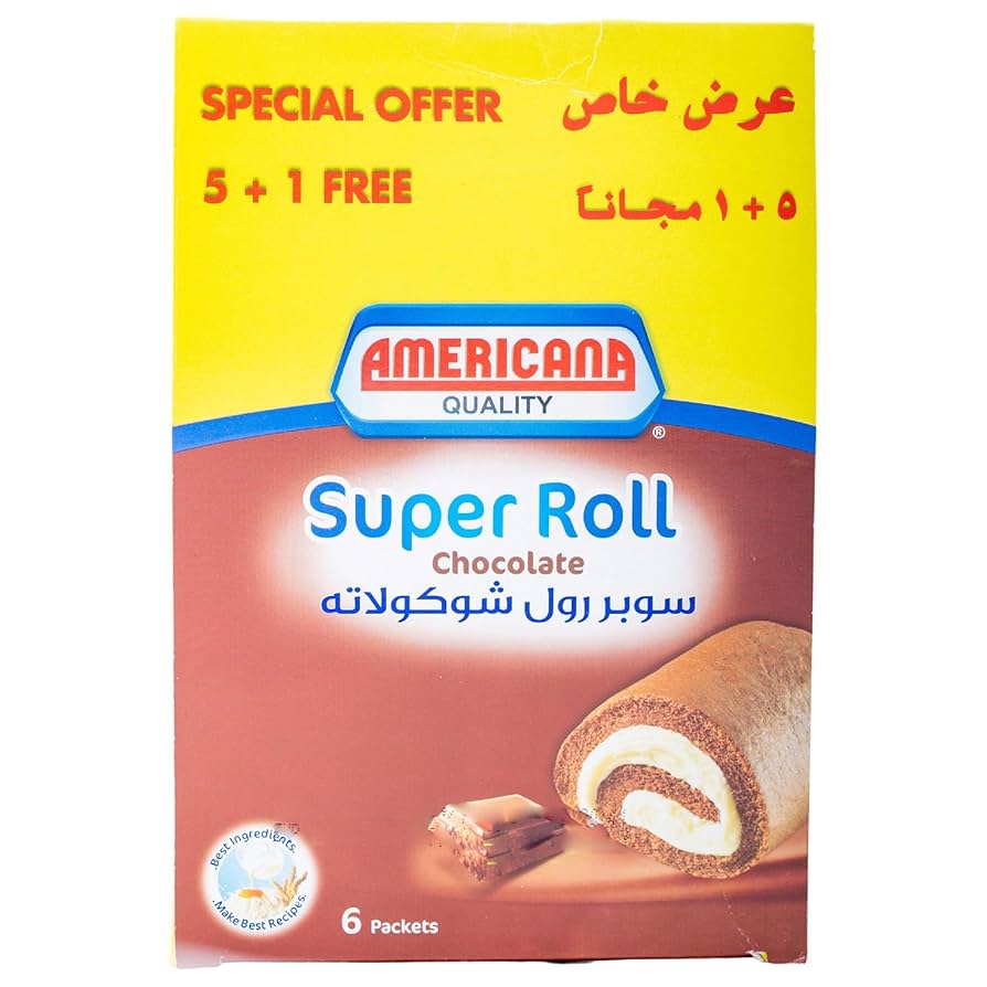 AMC CAKES SUPER ROLL CHOC 8X60G 5+1FR