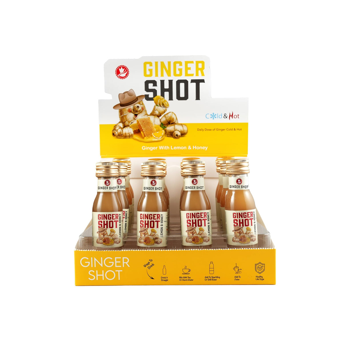 The Ginger People Turmeric Shot with Ginger & Honey 30mlX16