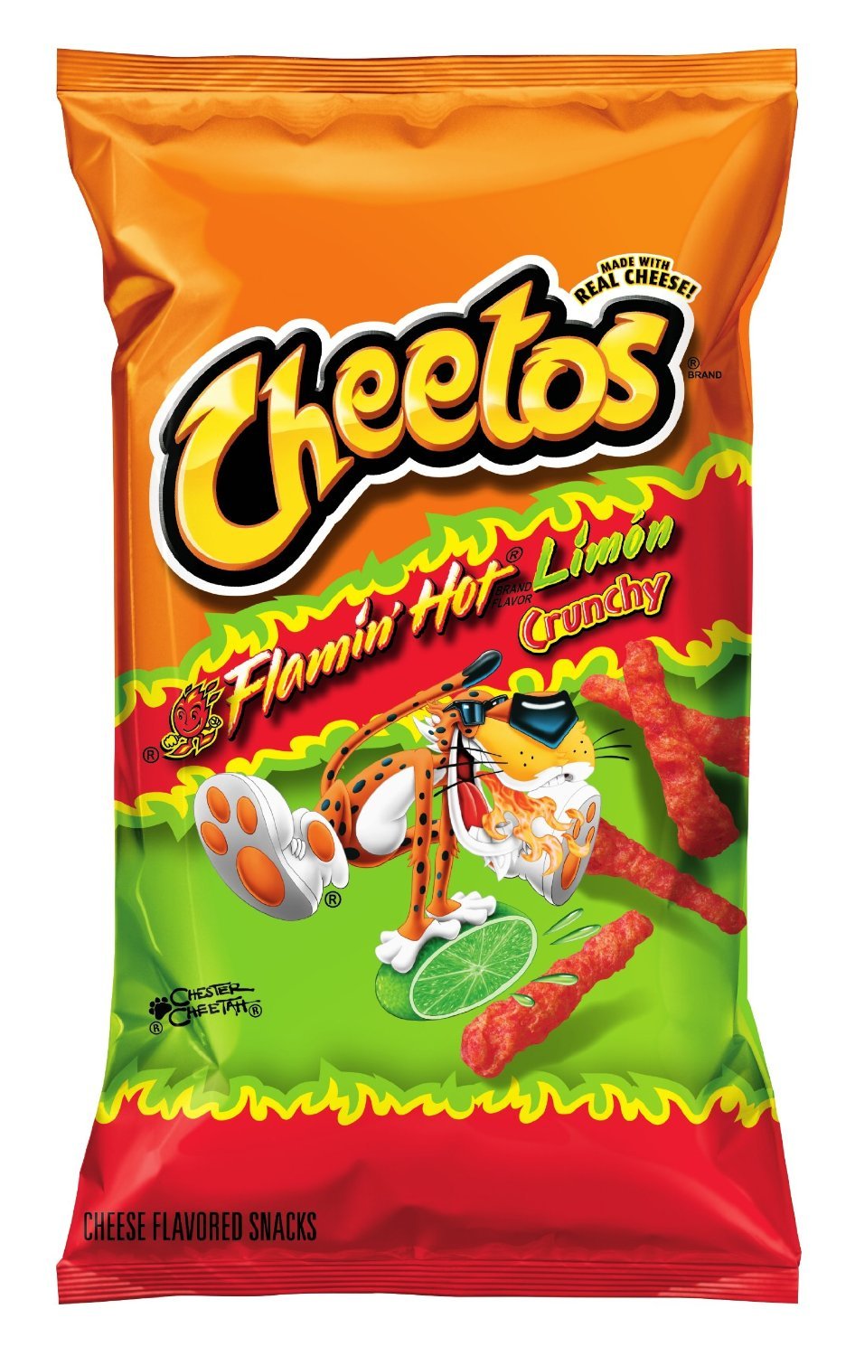Cheetos Crunchy Flamin Hot Lemon Corn Chips
