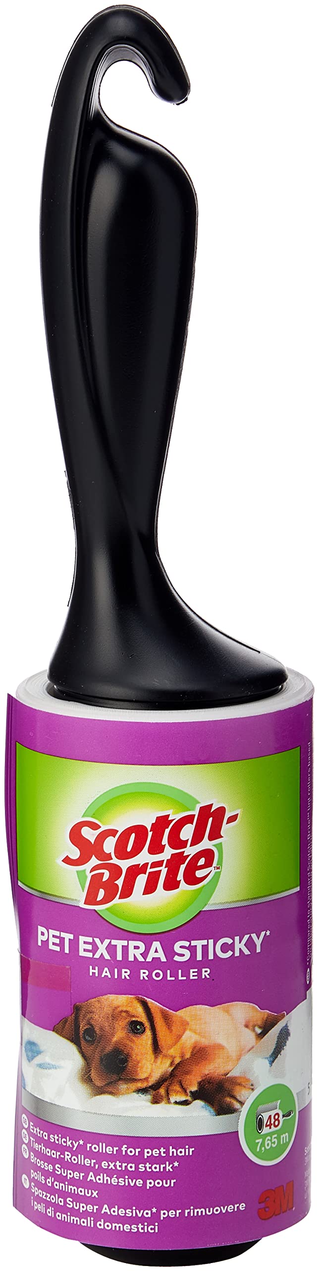 Scotch-Brite Black Extra Sticky Pet Hair Roller 48 Sheets