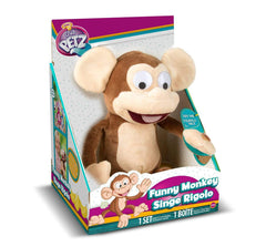 Club Petz Funny Monkey 30cm Electric Plush Toy 1pcs