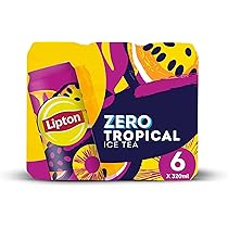 LIPTON TROPICAL ZERO SUGAR  (PASSIONFRUIT & MANGO) 320MLX6