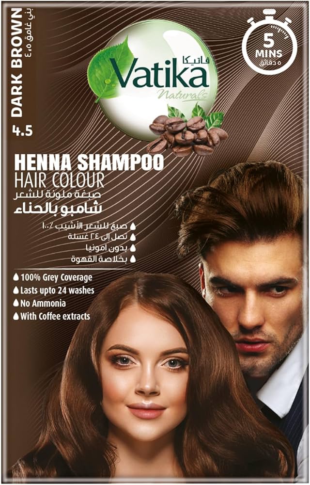 Vatika Henna Shampoo Hair Color Dark Brown 20ml