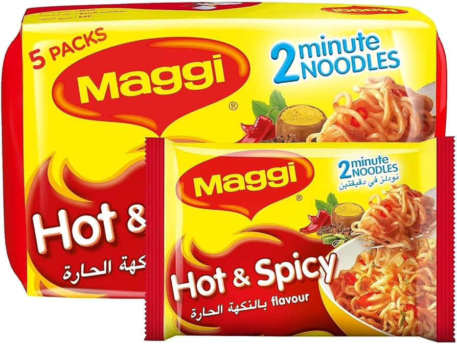 Maggi 2 Minute Noodles Hot & Spicy 78Gmx5
