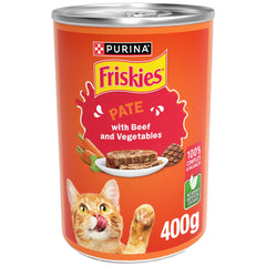 PURINA FRISKIES PATE BEEF AND VEG 400g