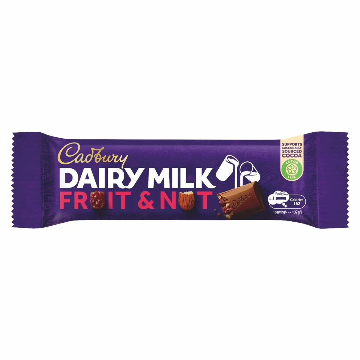 Cadbury Dairy Milk Fruits & Nuts Chocolate Bar 32 GM