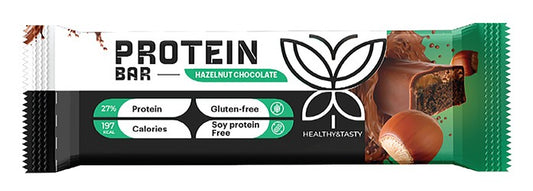 Healthy & Tasty 17g Protein Bar Chocolate & Hazelnuts Flavor, 60 G