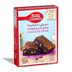 Betty Crocker Chocolate Chunks Fudge Brownie Mix - Artificial Color Free 500 Gm