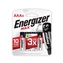 Energizer Max AA Alkaline Batteries 8Per Pack