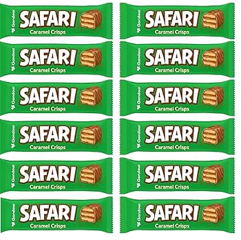 Gandour Safari Milk Chocolate Coated Wafers with Caramel & Rice Cereal 22gm