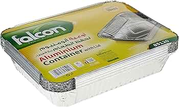 Falcon Aluminum Containers With Lids 83120 10 Per Pack