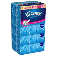 Kleenex Daily Care Facial Tissues 2ply 150 Tissues x5
