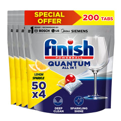 Finish Powerball Quantum All In One Dishwasher Tablets Lemon Sparkle Scent 50S