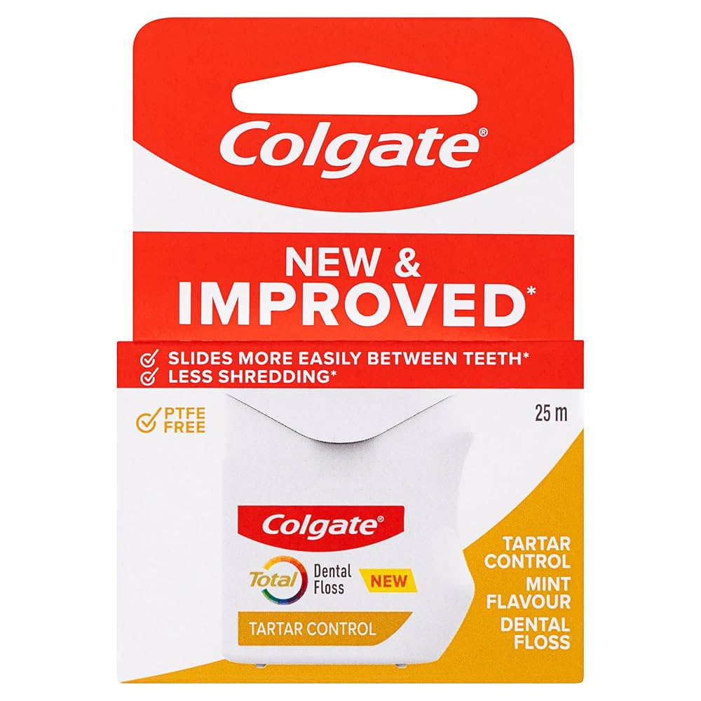 COLGATE TOTAL DENTAL FLOSS WXED MINT  25MTS