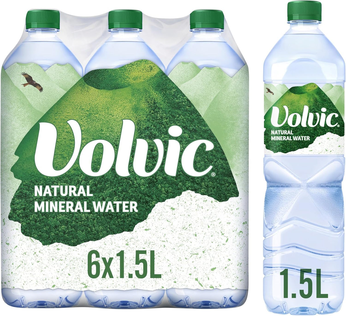 VOLVIC NATURAL WATER 1.5 LTR X 6