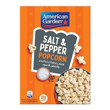 AMERICAN GARDEN POPCORN SEA SALT&PEPPER 273G